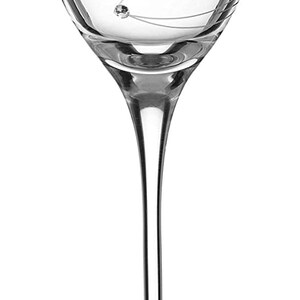 DIAMANTE Swarovski 50th Birthday Wine Glass Single Crystal Wine Glass with a Hand Etched 50 Embellished with Swarovski Crystals image 2