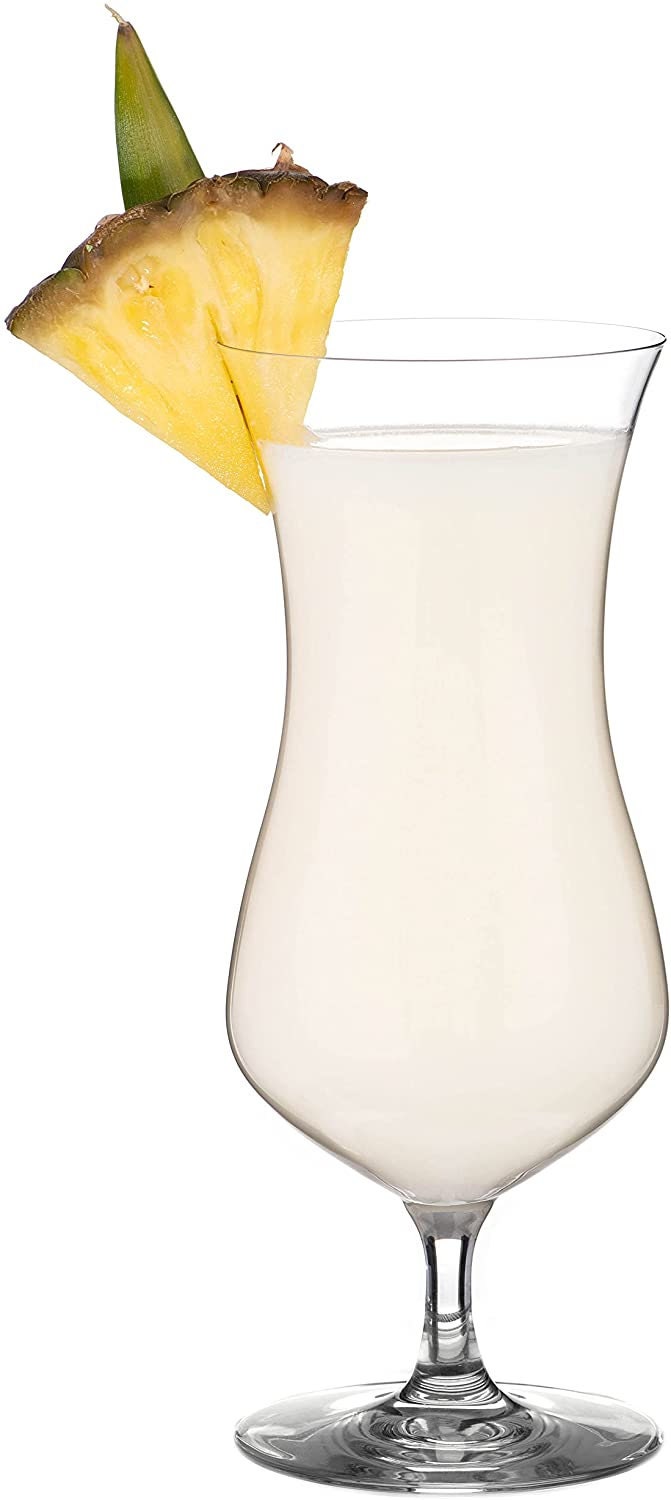 DIAMANTE Pina Colada Glasses - Set of Hurricane Cocktail Glasses