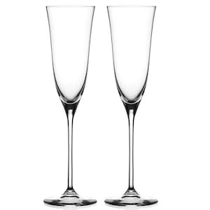 DIAMANTE Champagner Flöten Kristall Prosecco Gläser - Kollektion 'Kate' Undekorierter Kristall - 2er Set