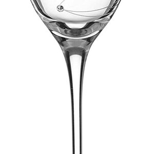 DIAMANTE Swarovski 40th Birthday Wine Glass Single Crystal Wine Glass with a Hand Etched 40 Embellished with Swarovski Crystals image 2