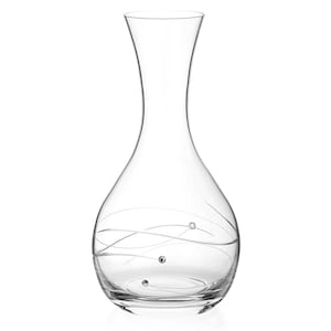 DIAMANTE Swarovski Wine Carafe &#39;Spiral&#39; - Hand Cut Crystal Carafe for Wine or Water Embellished with Swarovski Crystals