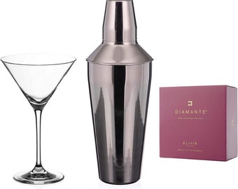 Auris Martini Shaker and Martini Glass Set