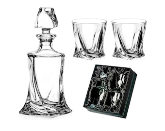 Elegant Rock Crystal Glass Decanter Set For Any Occasion