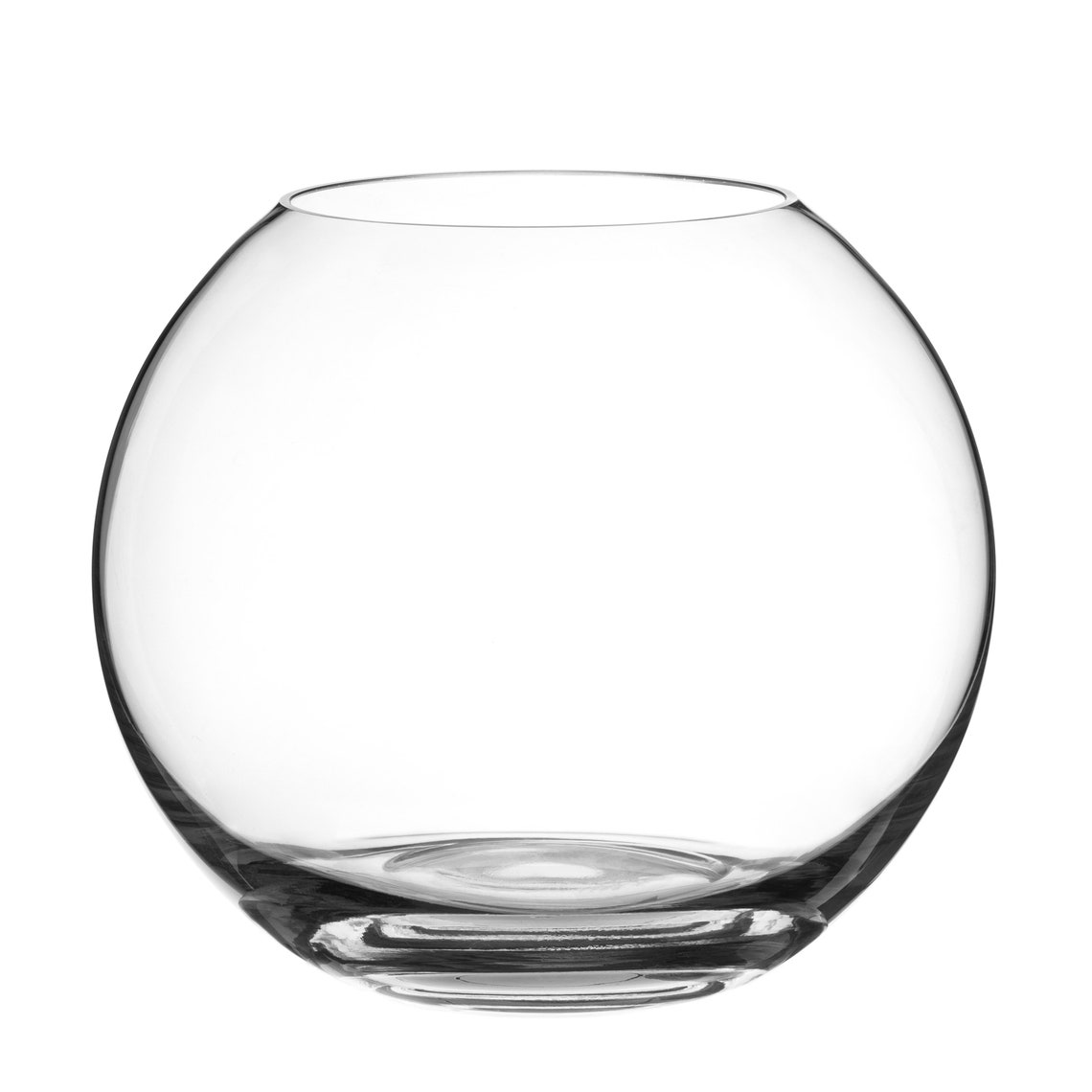 Decorative Crystal Sphere Glass Fish Bowl Vase 18cm Etsy UK