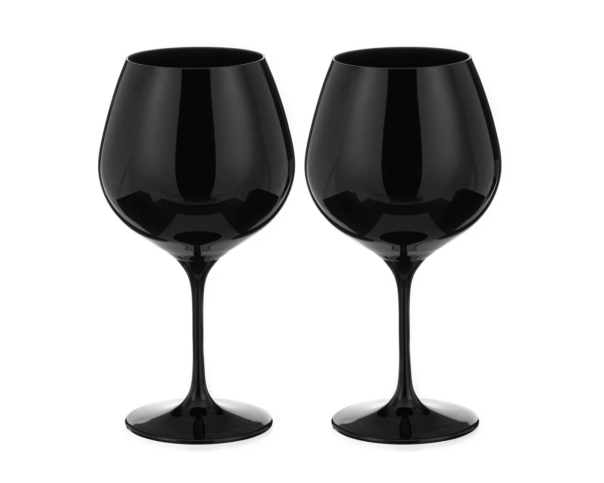 Vintage Black Stem Short Wine Glasses — Hoppe Shoppe