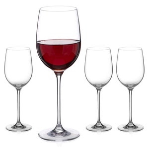 Verres à vin rouge DIAMANTE - Collection « Moda » Cristal non décoré - Lot de 4