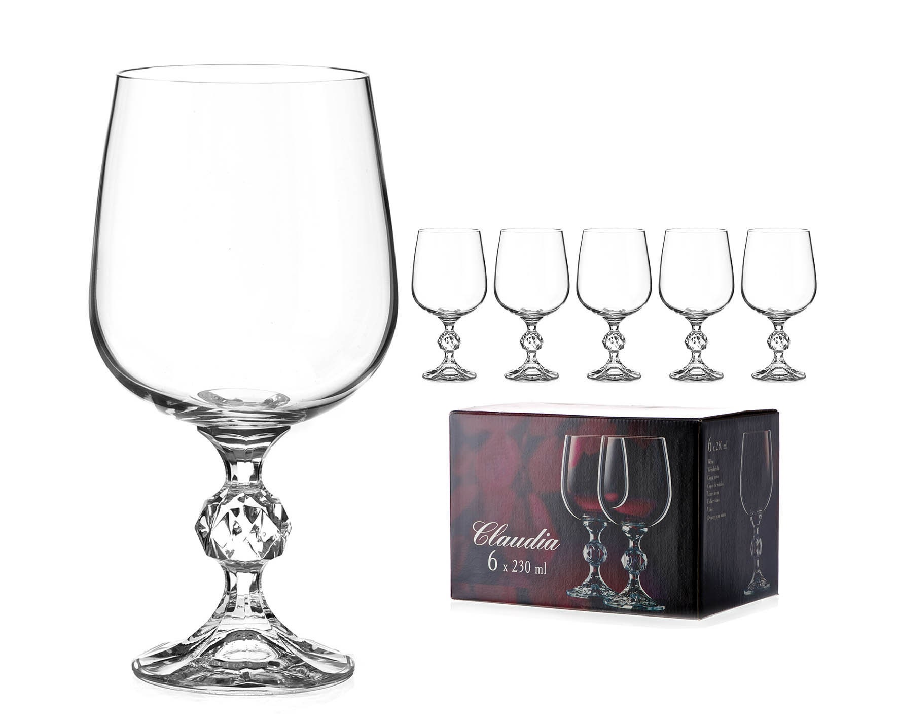 Luxbe Crystal Wine Glasses 20.5-ounce, Set Of 4
