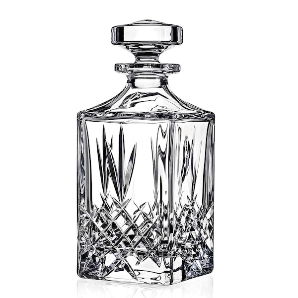 Collection « Buckingham » de carafe à whisky DIAMANTE, carafe en cristal 800 ml