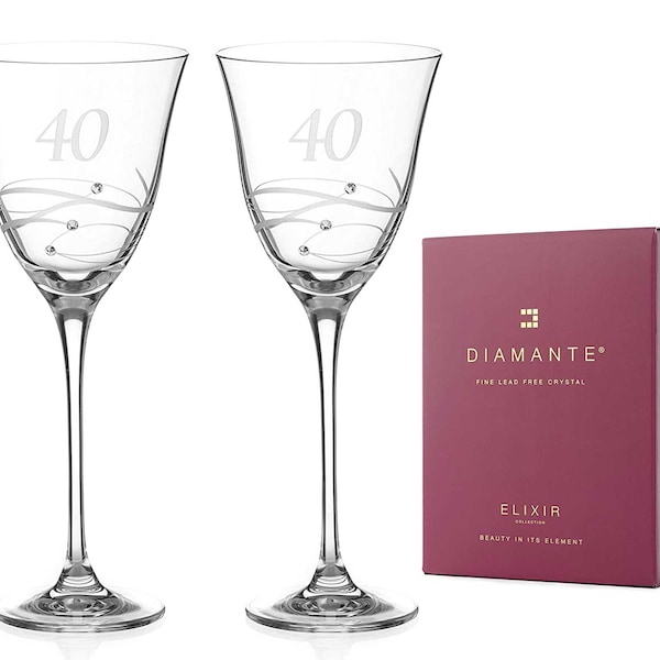 40th Anniversary Glasses - Etsy UK