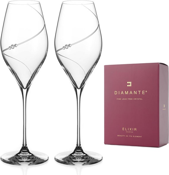 DIAMANTE スワロフスキー プロセッコ グラス ペア DIAMANTE スワロフスキー プロセッコ グラス ペア