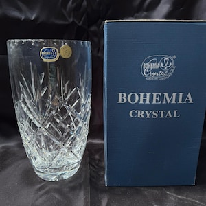 Bohemia Crystal Vase – Hand-Cut Czech Crystal | Elegant Clear Glass Vase | Luxury Gift-Boxed Centerpiece