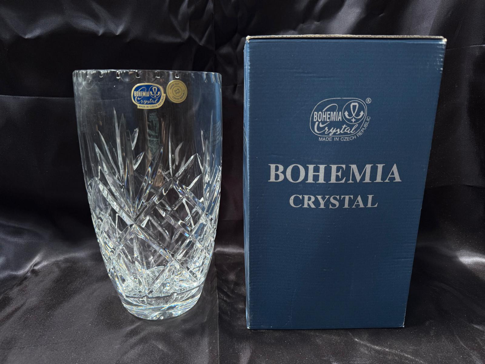 Czech bohemian crystal vase - Etsy 日本