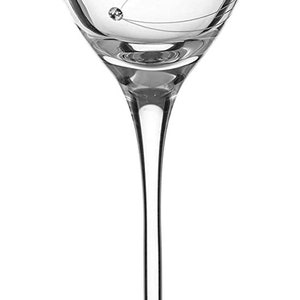 DIAMANTE Swarovski 60th Birthday Wine Glass Single Crystal Wine Glass with a Hand Etched 60 Embellished with Swarovski Crystals image 2