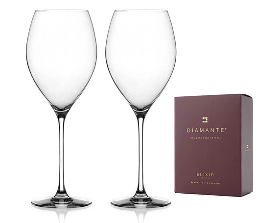 Diamante Crystal Red Wine Glasses Set of 2 Premium Crystal Neo 2