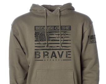 Sudadera con capucha y bandera estadounidense - Peso pesado - Patriotic Apparel