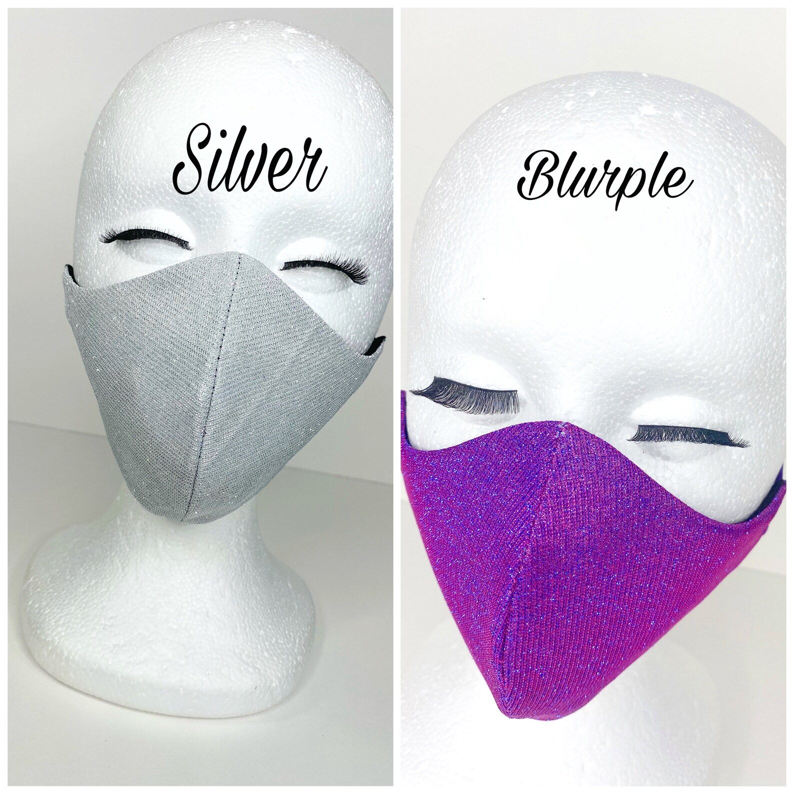 Glitter Face Mask Sparkle Glimmer Bling Mask 23 Colors Etsy