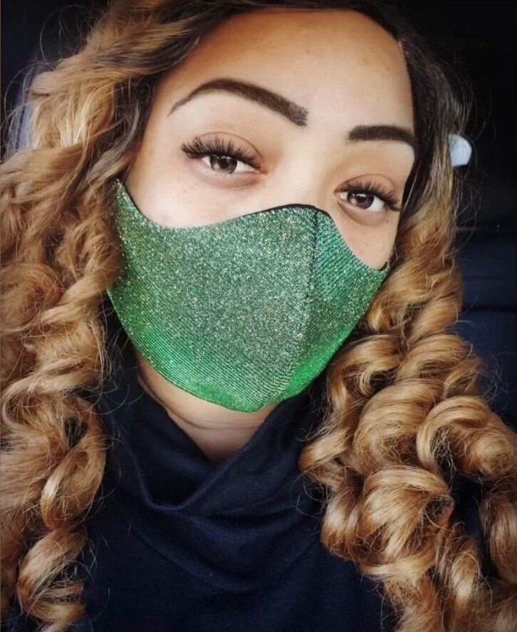 Glitter Face Mask Sparkle Glimmer Bling Mask 23 Colors Etsy