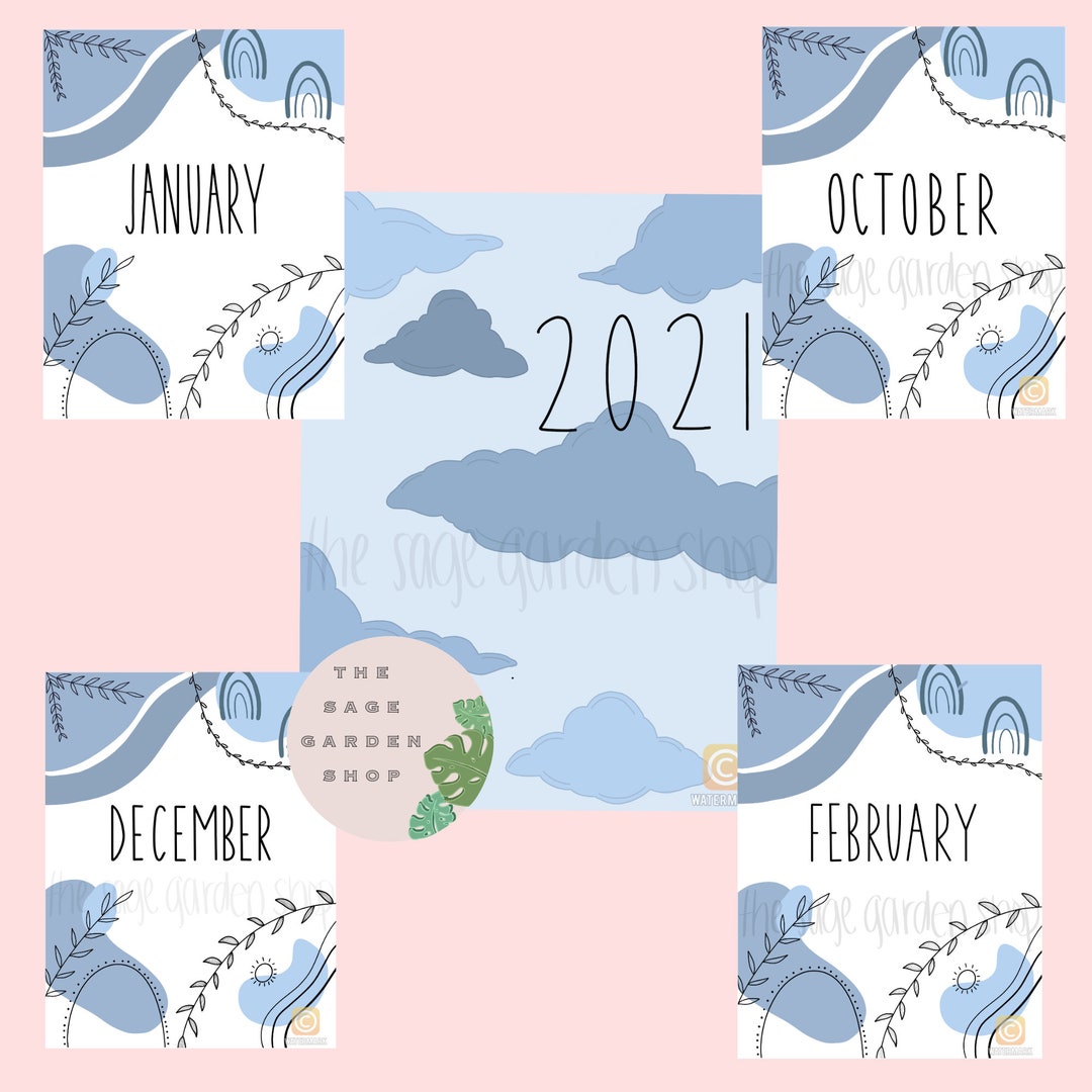 Bujo Template Blue Printable PDF and JPEG Bundle - Etsy