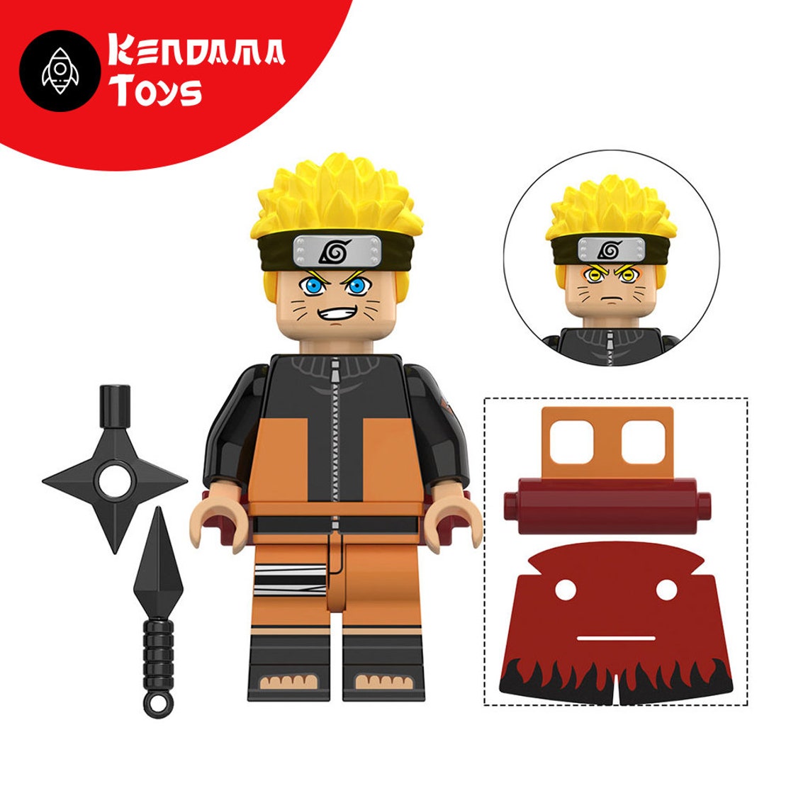 Set of 6 LEGO Compatible Naruto Minifigures Sage Mode Etsy