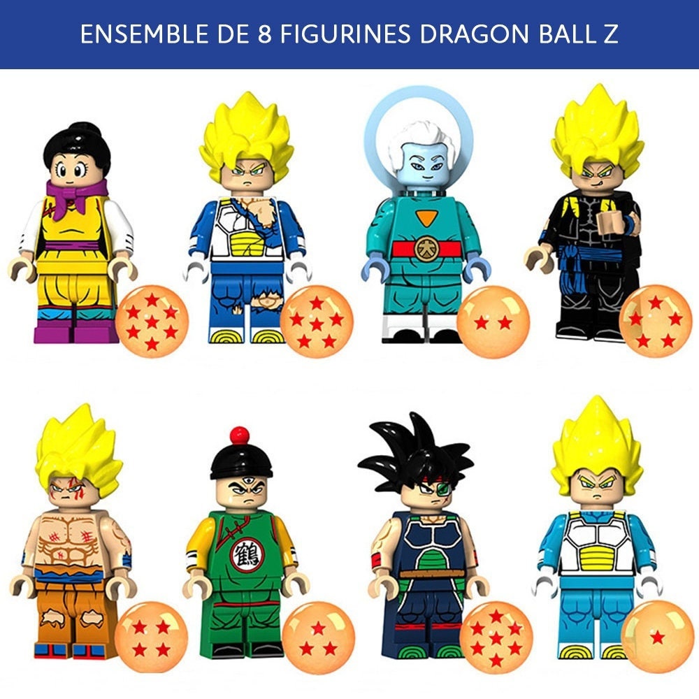 Anime Dragon Ball Son Goku Vegeta Hut Lego Collection of 8 Pcs Minifigures 