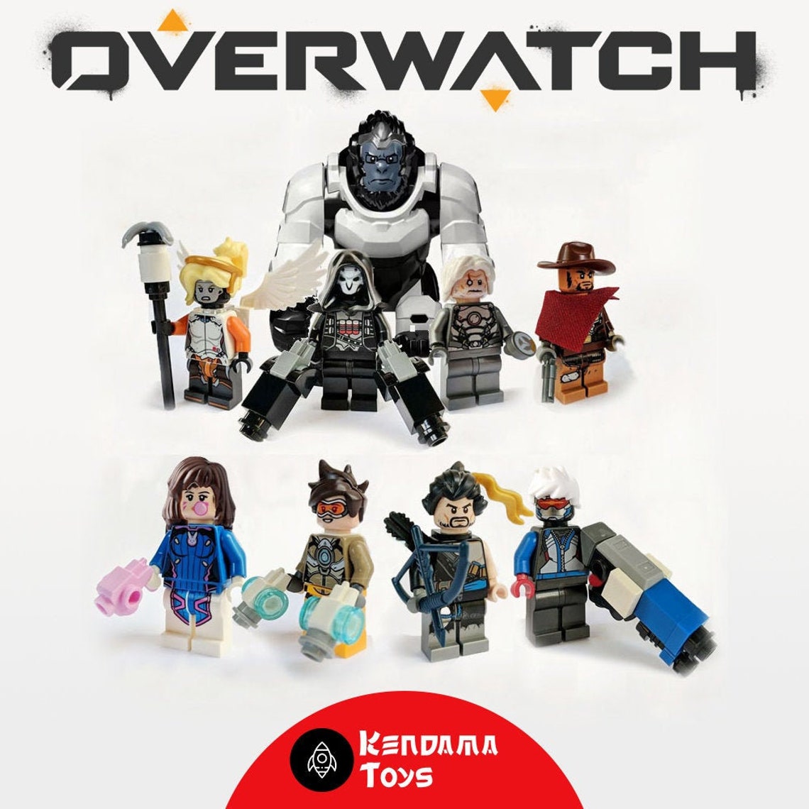 Lot of 9 LEGO compatible Overwatch Figures Trace Reaper Etsy