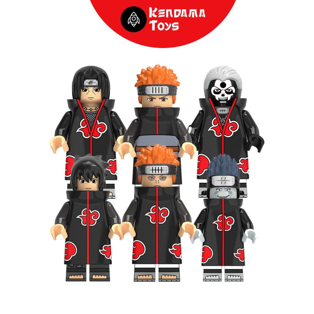 Set of 6 Compatible LEGO Naruto Minifigures Akatsuki Group Etsy