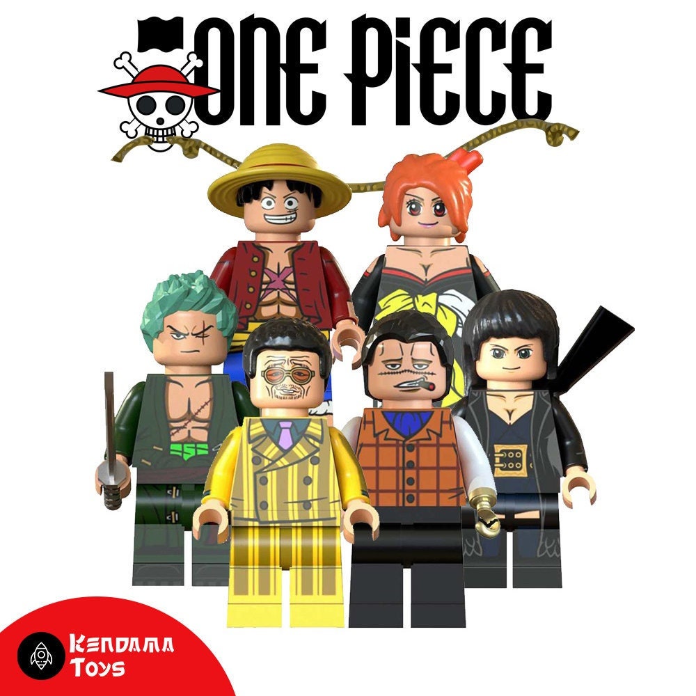 Set Of 6 Lego Compatible One Piece Minifigures Luffy Etsy Australia