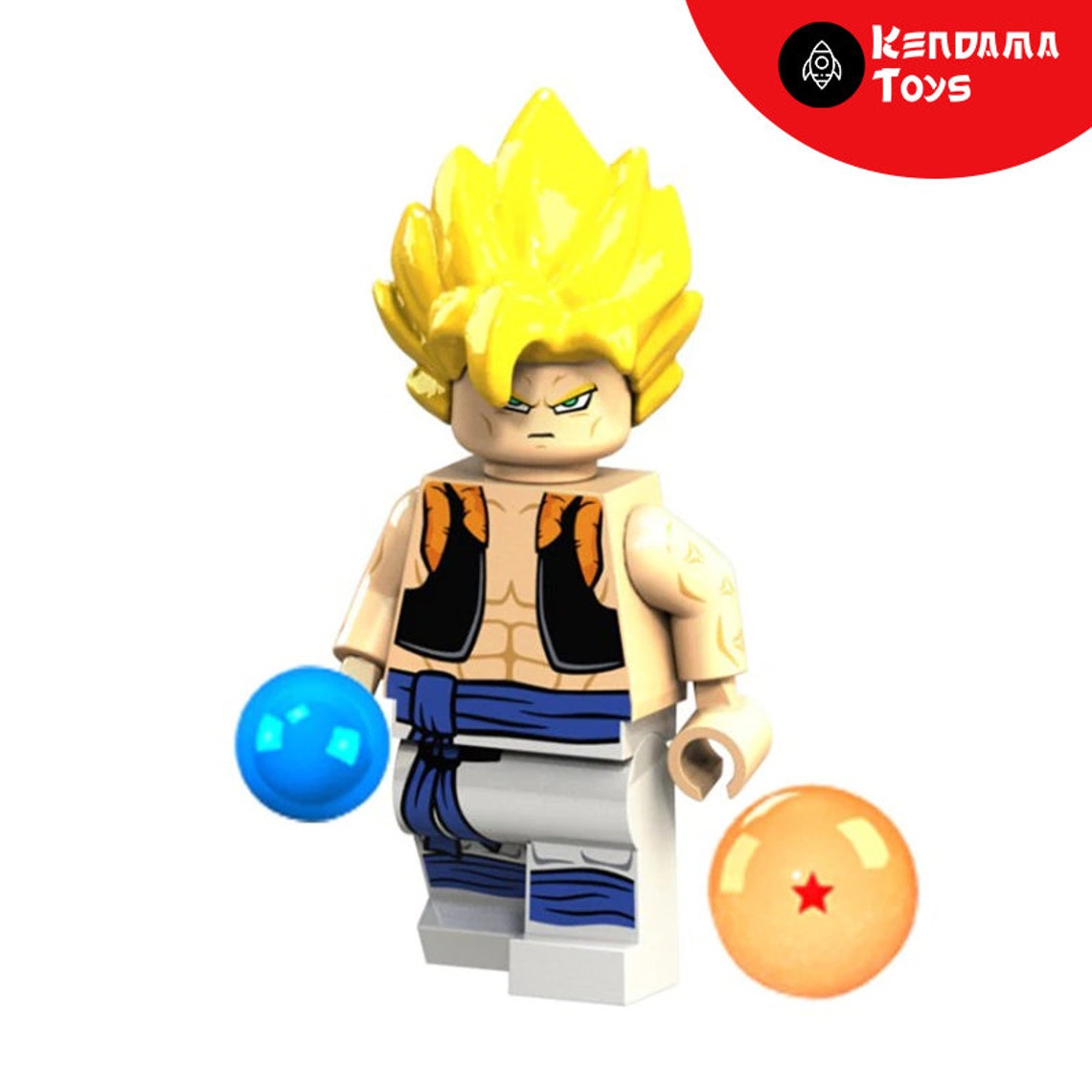 Set of 6 LEGO Dragon Ball Z DBZ Compatible Minifigures Goku Etsy