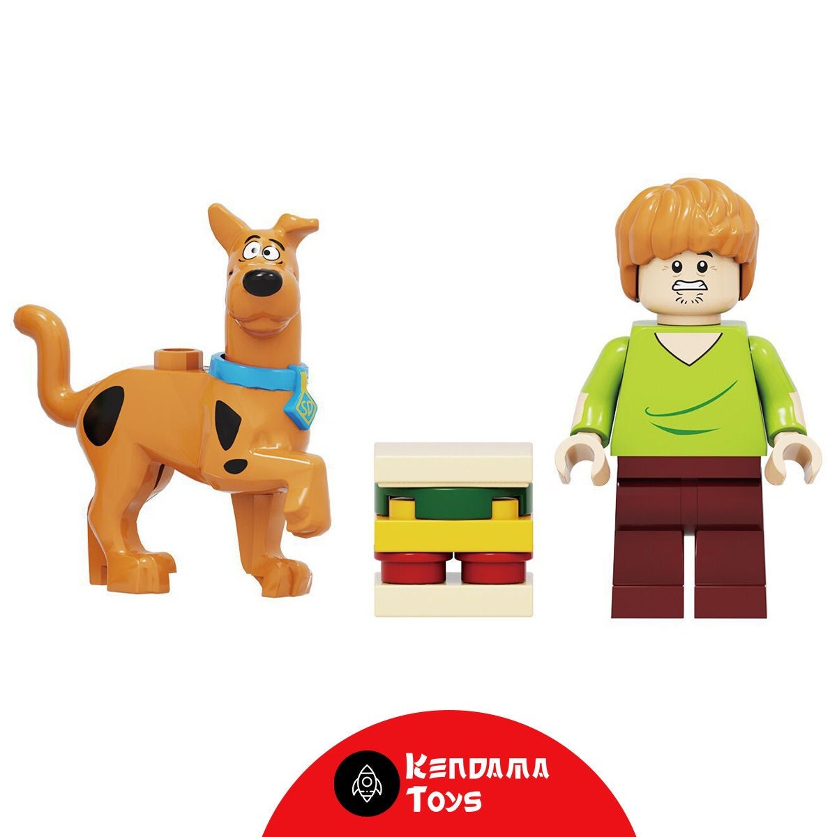 Pack of 2 Lego-compatible Minifigures Scooby -