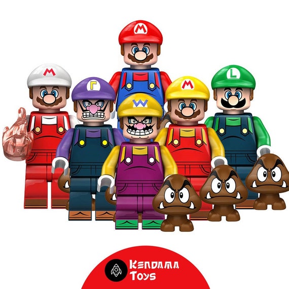 Pack of 6 LEGO Compatible Super Mario Mario - Etsy