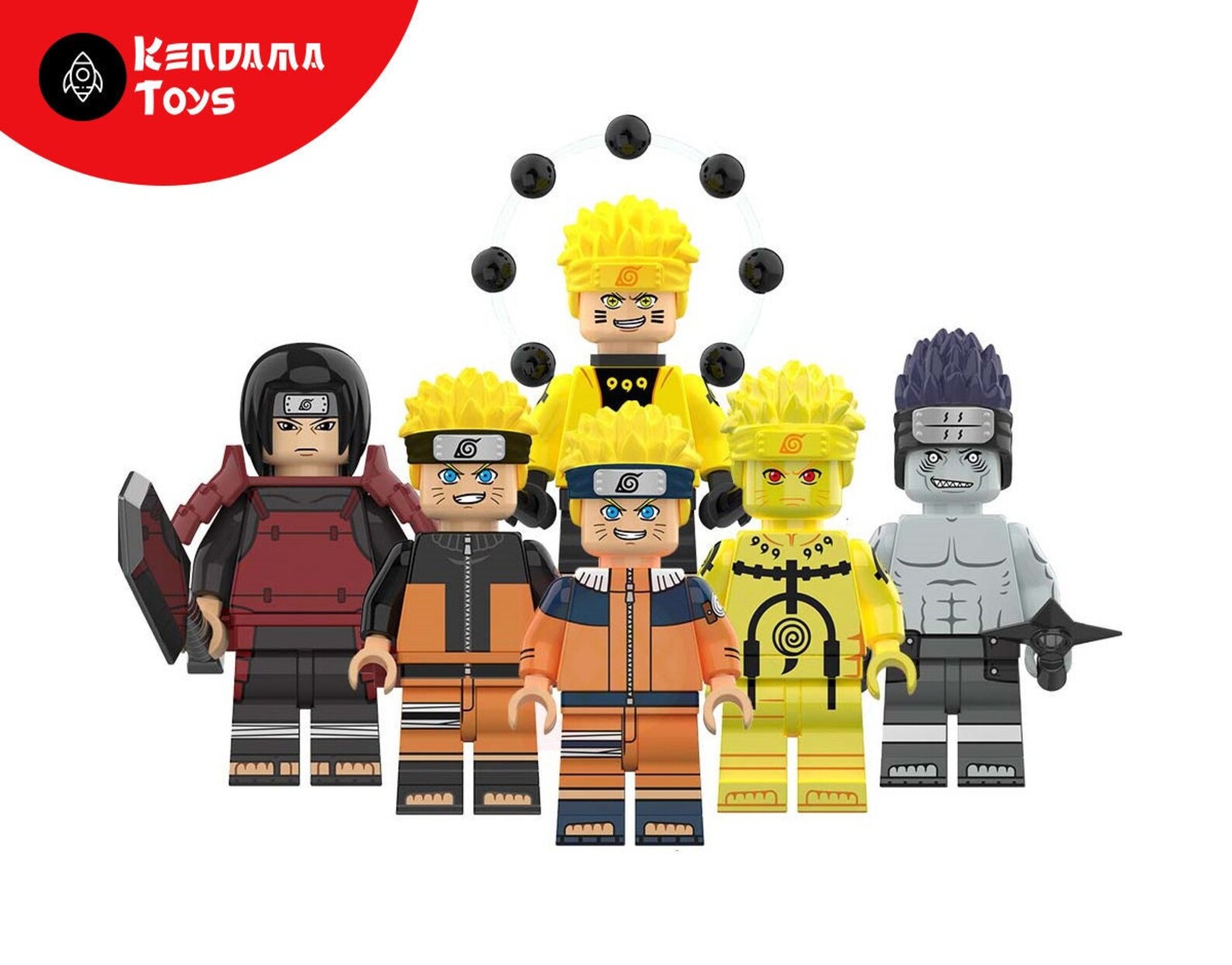Set of 6 LEGO Compatible Naruto Minifigures Sage Mode Etsy UK