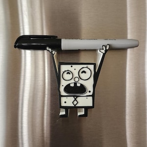 Doodlebob Magnet Set Pen Holder Pencil Marker Organizer Desk Accessory Fridge Locker Charm