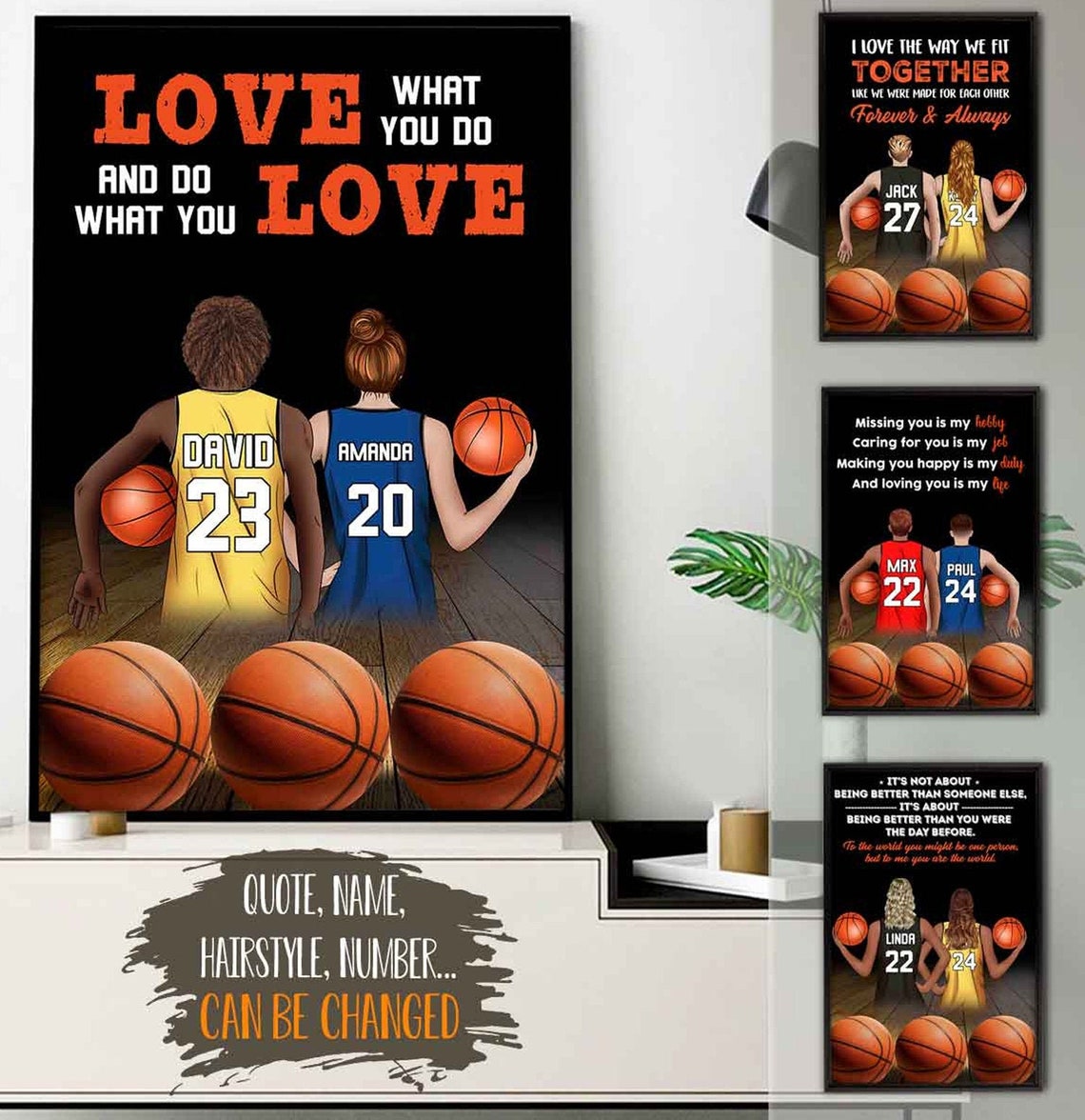 Basketball Vintage Poster Custom Basketball Poster Etsy