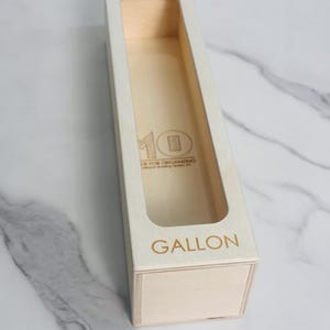 SLIM Gallon Size Bag Box, Single Wood Box, Custom Box, Boxes for Kitchen, Minimalist Home Organizer, Bag Organizer, Gallon Box, Made in USA