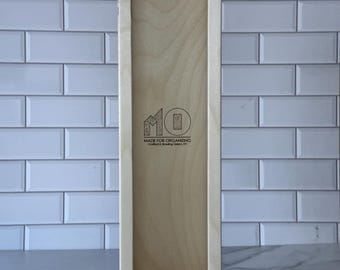 Jumbo 2.5 Gallon Baggie Organizer Box, Wooden Kitchen Storage, Made in USA