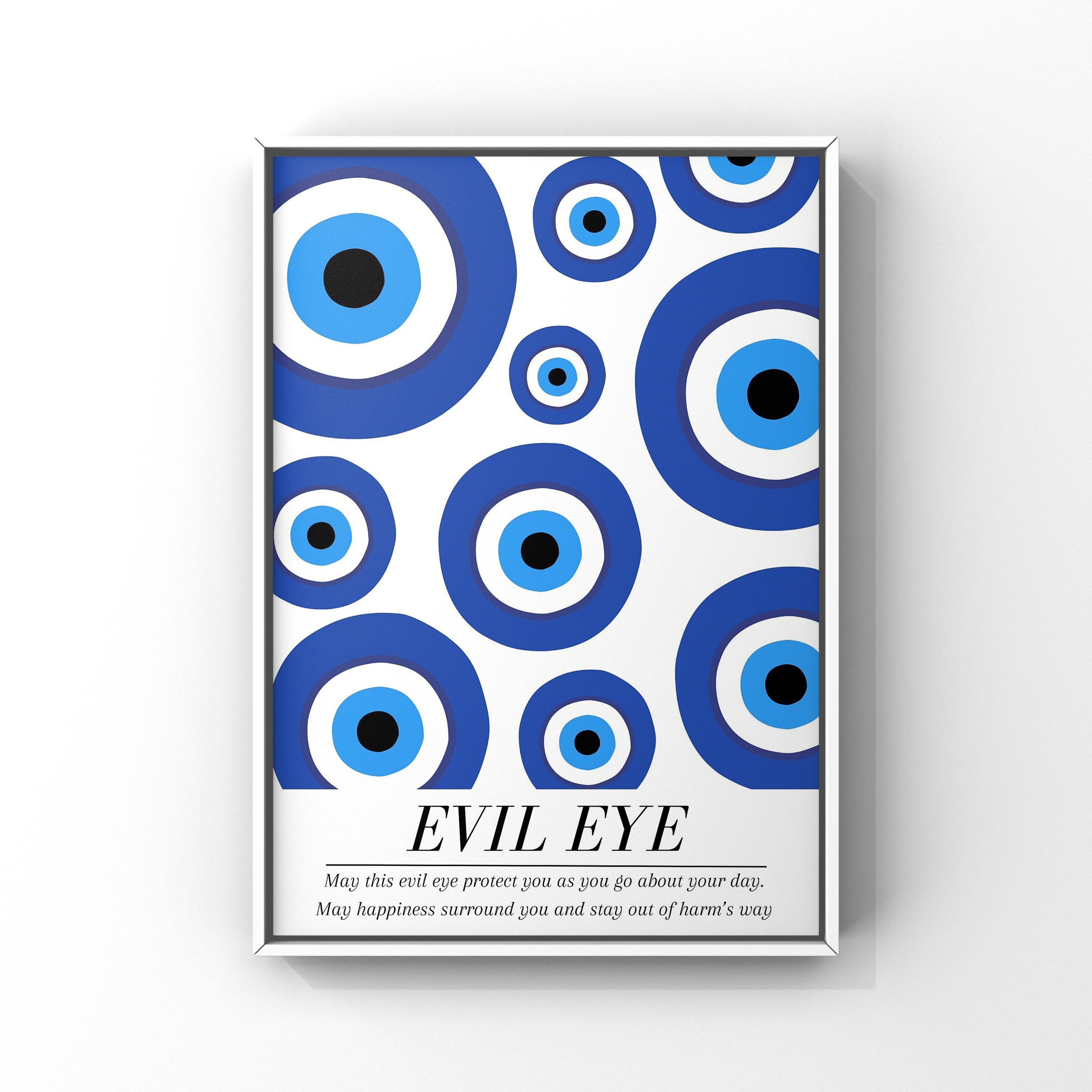 Evil Eye Print Blue Evil Eye