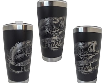 Personalised Fishing Tumbler Gift for Dad | Engraved Travel Mug UK