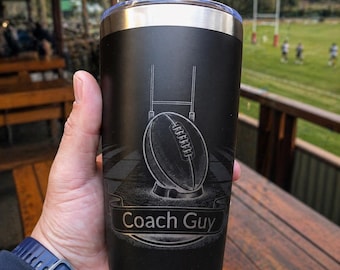 Gepersonaliseerde rugbybeker verjaardagscadeau voor hem