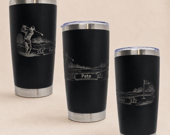 Personalized Name Golf Tumbler Stainless Steel Gift for Him