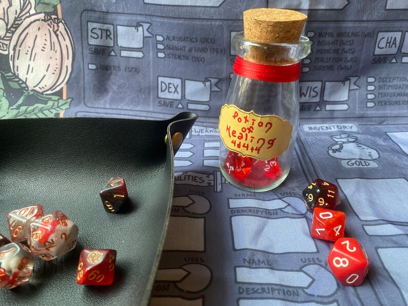 D&amp;D Healing Potion Dice Bottles - Etsy