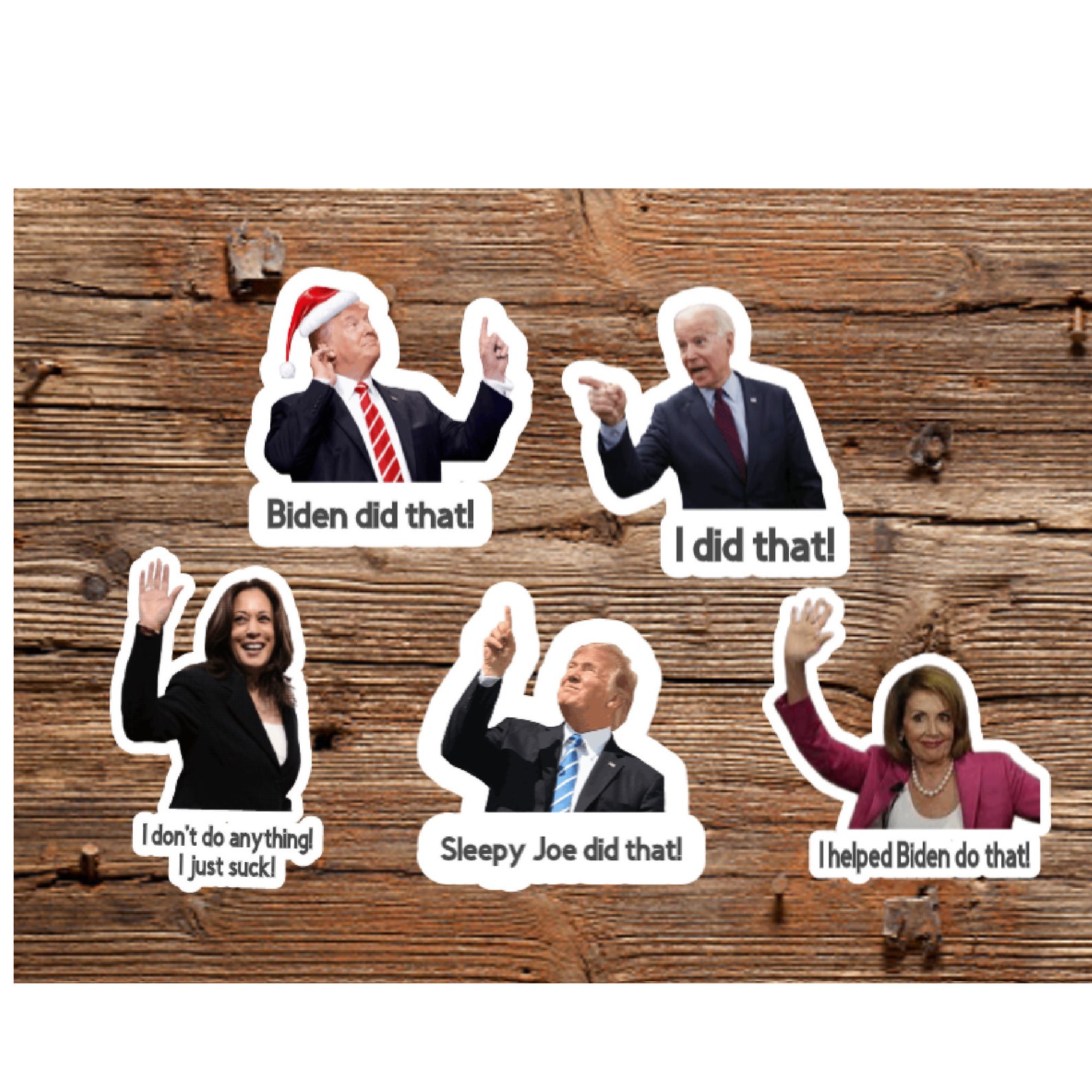 Joe Dirt Sticker "I Did That" Joe Biden Die-Cut Bumper Stickers - 10 Pack, 2.5" Wide, Political Vinyl Decals You Did It - Foto 2
