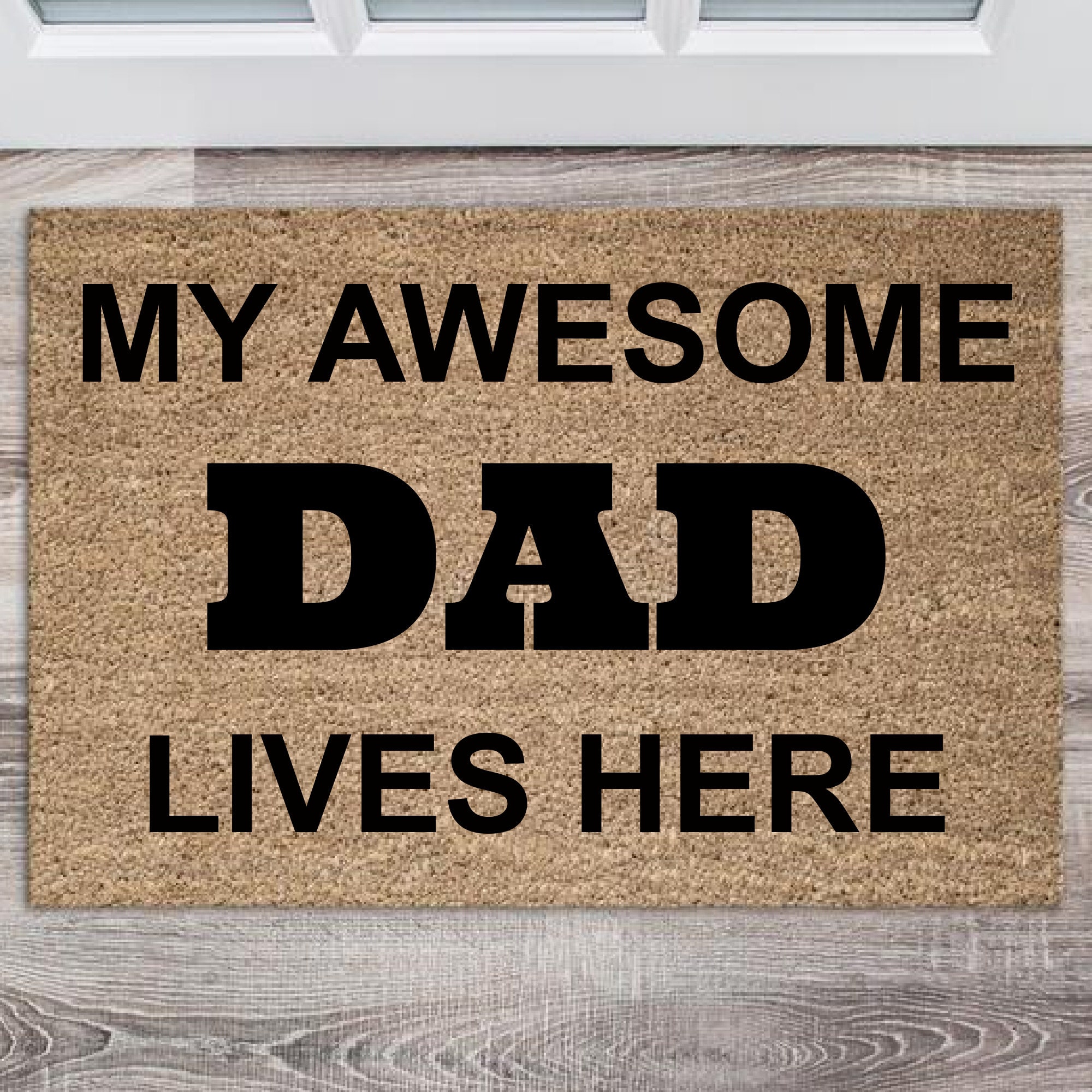 My Awesome Dad Outdoor Doormat Father's Day Gift Present Etsy