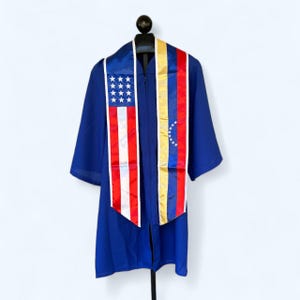 Venezuela/USA graduation stole, Class of 2025, Soy venezolano/a, Latino grad, Graduation gift, estola de graduación, gift for graduation