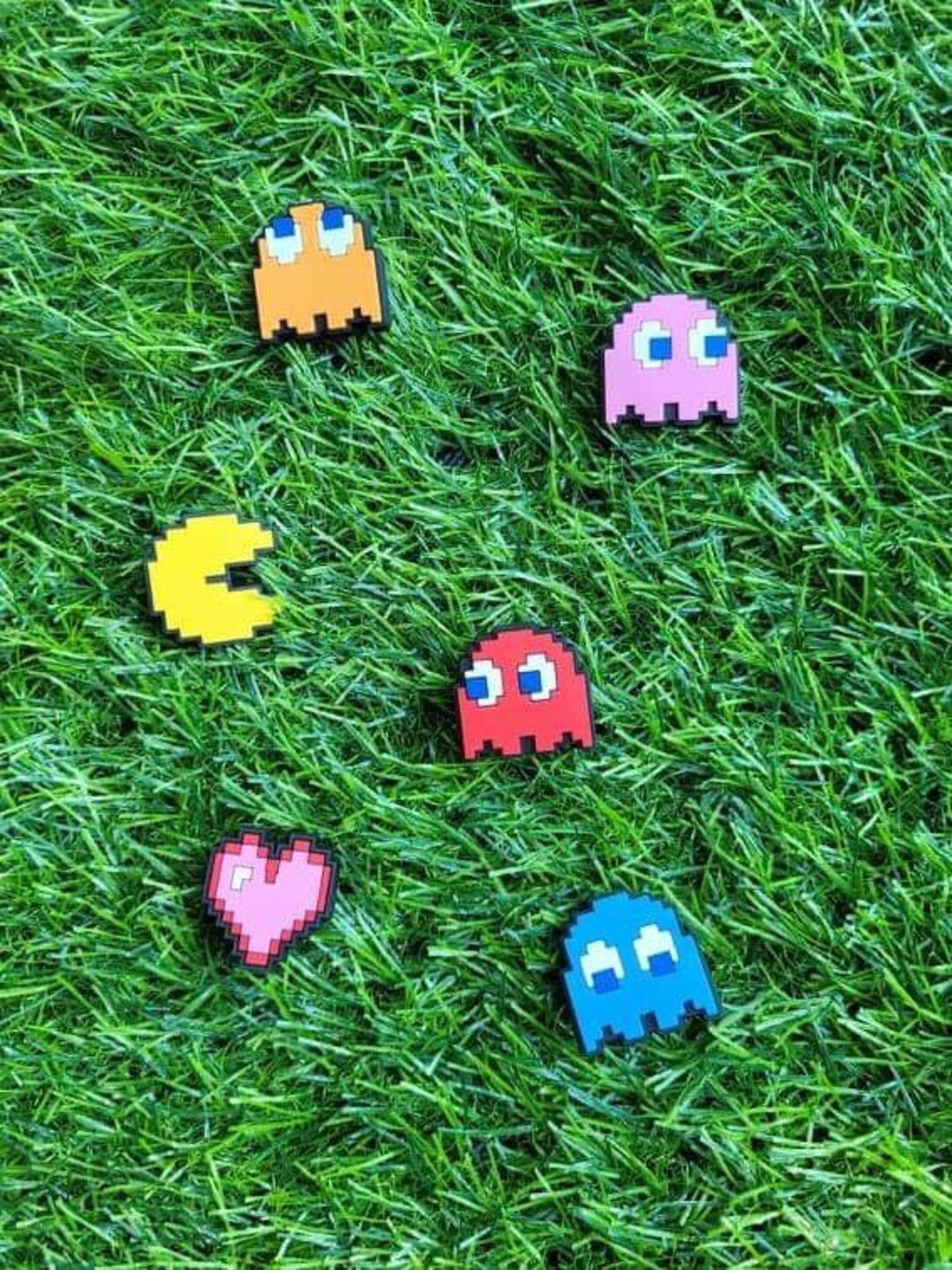 thumbnail image 2 of Bandai Set Of 5 Pac-Man Rubber Ghost Keychains - Inky, Blinky, Pinky, Clyde 2 of 4