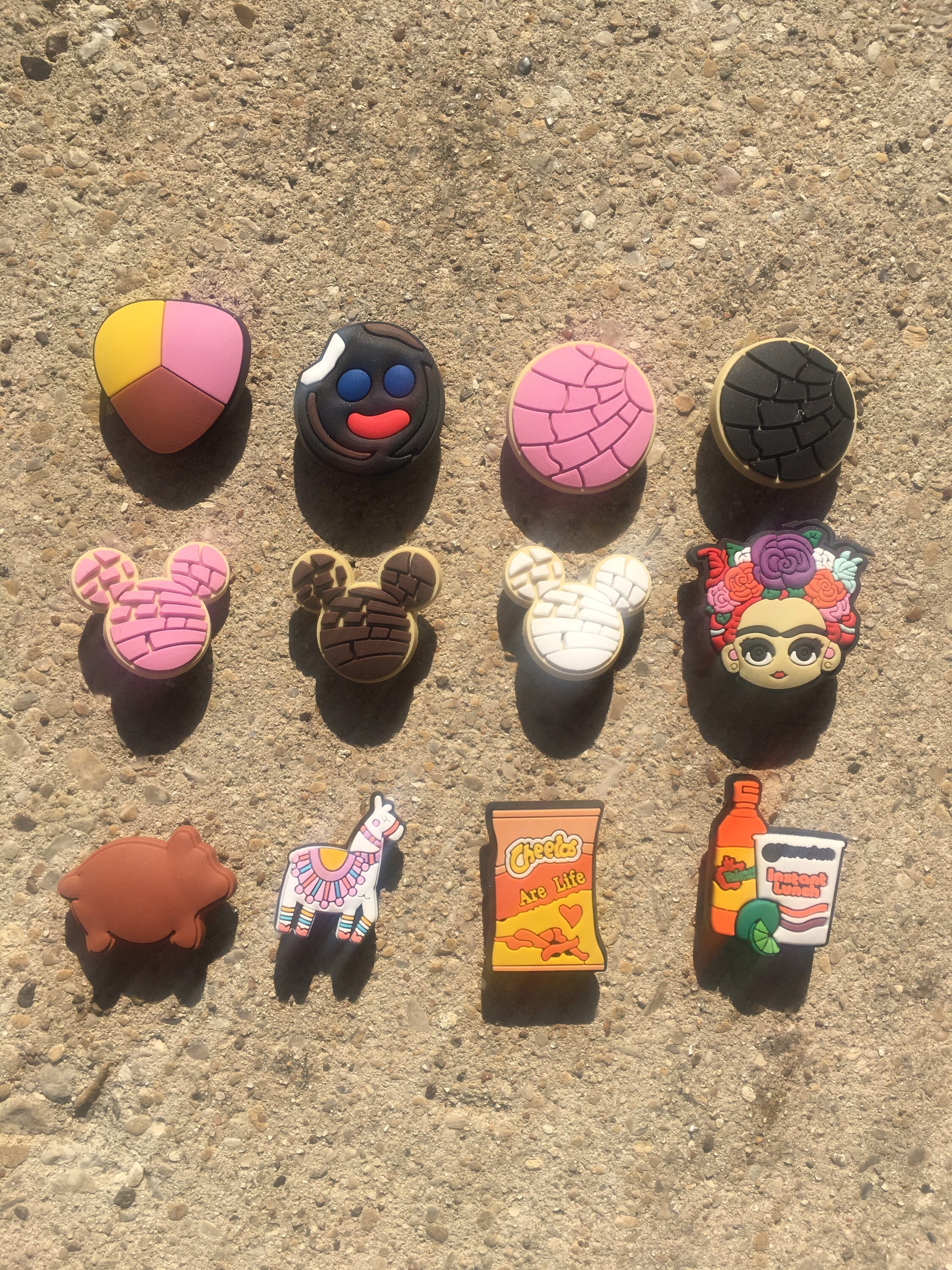 Concha, Frida Kahlo, & Snack Shoe Charms, Jewelry for Shoes