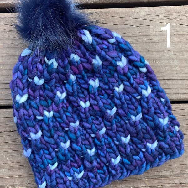 Ethereal Beanie - Hand Knit Hat - Knit Beanie - Winter Hat - Cozy Warm Gifts - Malabrigo Rasta Beanie