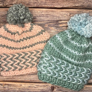 Baby Hat - Toddler Hat - Knit Hat - Baby Gift - Baby Hat Knit - Banded braid beanie kids- Knit Beanie - Baby Beanie - Kids Winter Hat