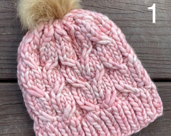 Hand Knit Hat - Knit Beanie - Reef Beanie - Malabrigo Knit Hat - Wool Hat - Winter Hat - Cozy Warm Gifts - Custom Hat