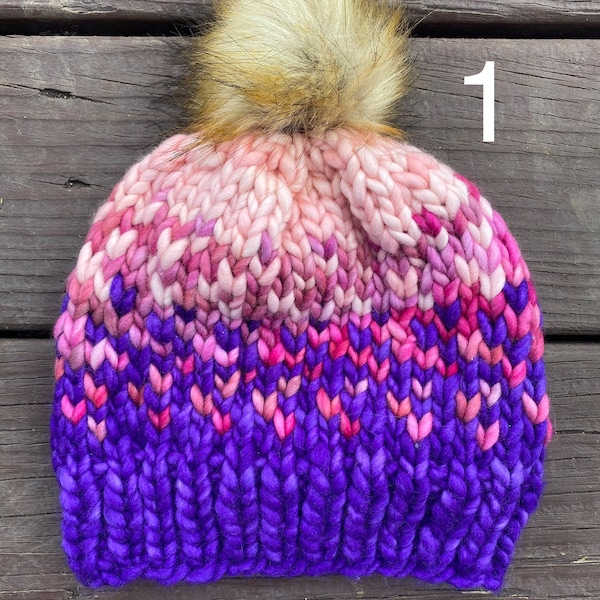 Multi Colored Malabrigo Beanie - Hand Knit Hat - Knit Beanie - Winter Hat - Cozy Warm Gifts