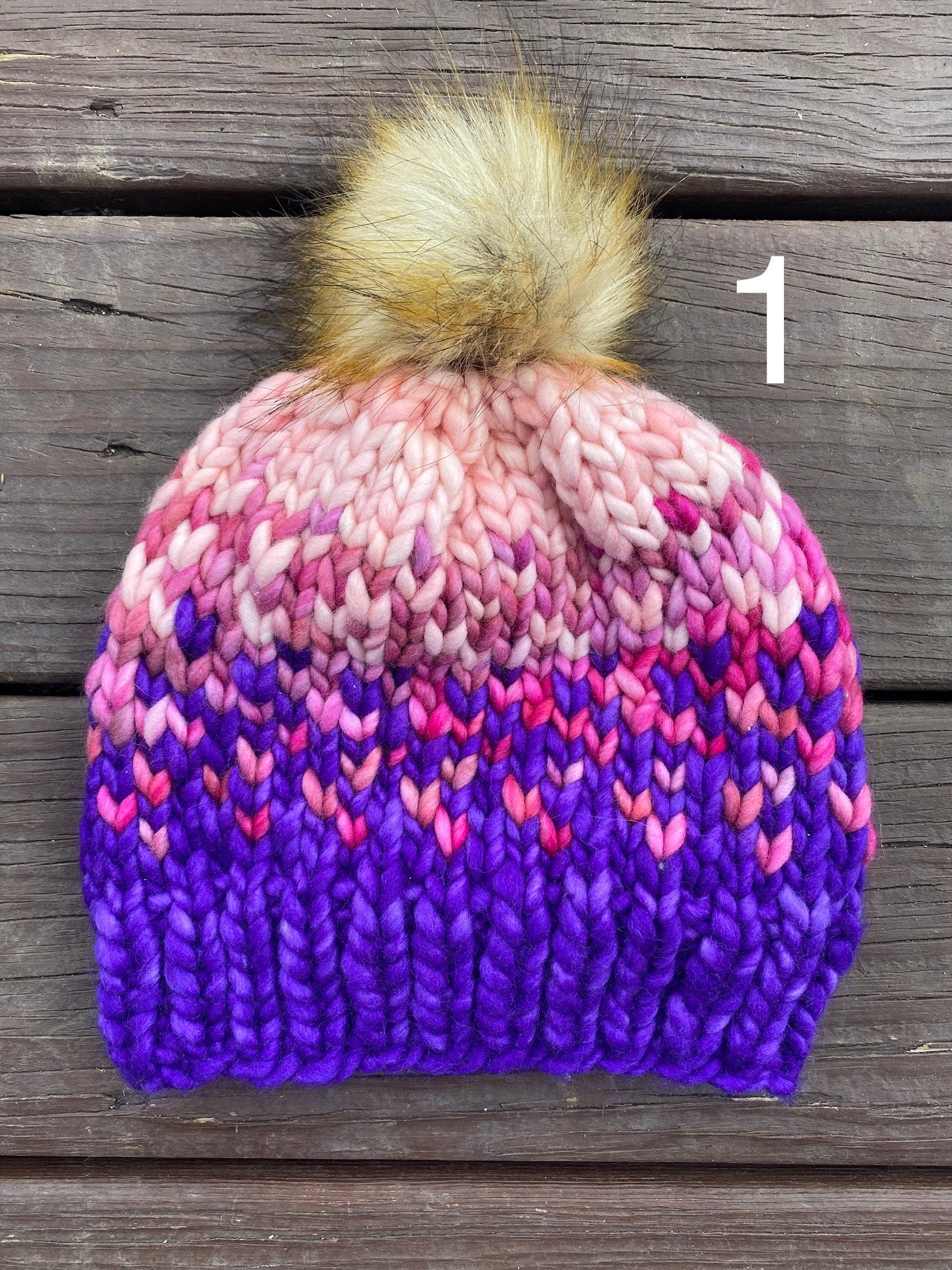 Multi Colored Malabrigo Beanie - Hand Knit Hat - Knit Beanie 